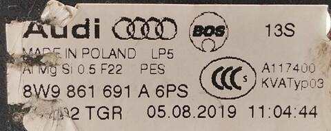 Foto 2ª: Bandeja Trasera Audi A4 35 TDI S LINE AVANT [DEZ] (2019)