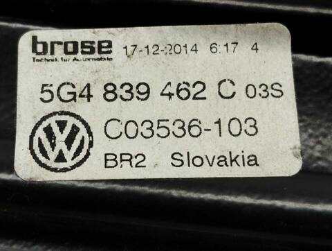 Foto 4ª: Elevalunas Manual Trasero Derecho Volkswagen Golf 1.6 TDI DPF 105CV 77KW [CLH] (2015)