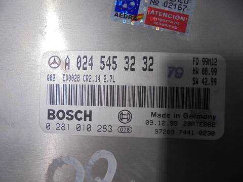 Foto 3ª: Centralita Motor ECU Mercedes Clase ML 270 CDI 163.113) W163) [612.963] (2000)