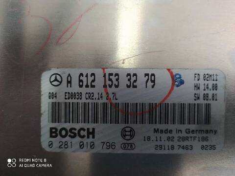 Foto 3ª: Centralita Motor ECU Mercedes Clase ML 270 CDI 163.113) W163) [612963] (2003)