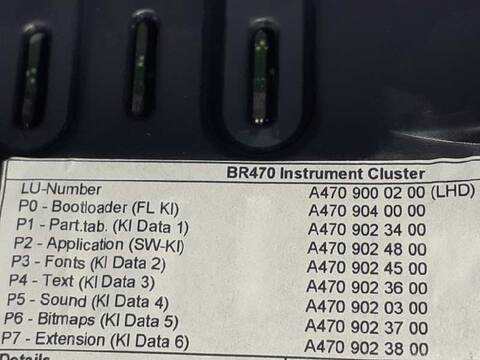 Foto 3ª: Cuadro de Instrumentos Mercedes Clase X 250 D 470.210) 163CV 120KW BM 470) (2017)
