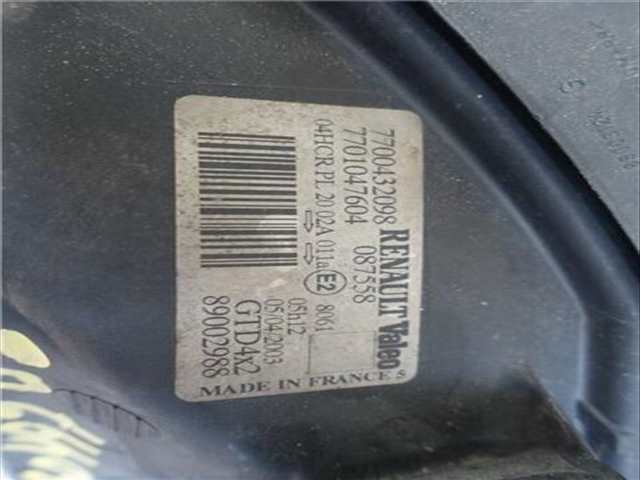 Foto 3ª: Faro Izquierdo Renault Scenic 1.9 DTI JA1U) 80CV 59KW I JA...) [F9Q 744] (2003)