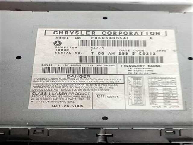 Foto 3ª: Sistema Audio Radio CD Chrysler PT Cruiser 1.6 16V CAT 116CV (2000)