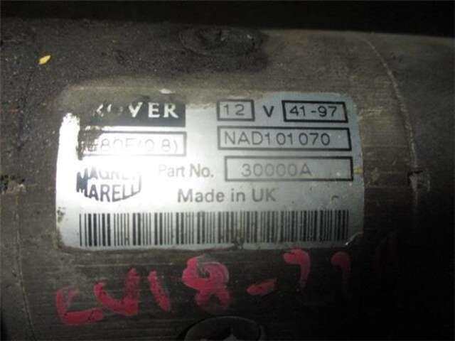 Foto 3ª: Motor de Arranque Rover Serie 200 200 1.4 214 SI (3-PTAS.) [1.4 LTR. - 76 KW 16V CAT] [14 K4F]