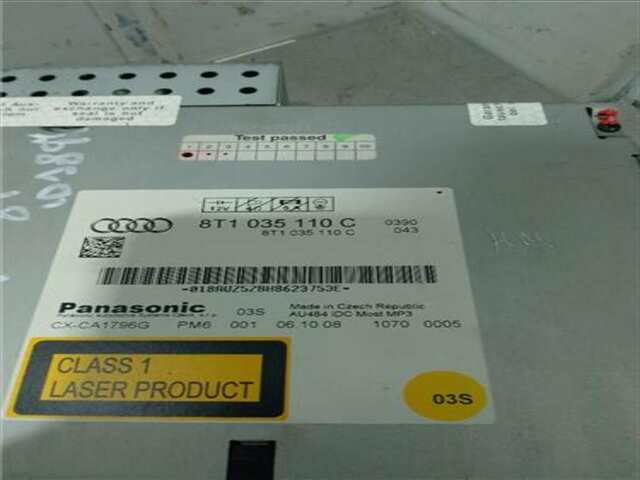 Foto 2ª: Sistema Audio Radio CD Audi A5 3.0 TDI QUATTRO [3.0 LTR. - 176 KW V6 24V TDI] [CCWA]