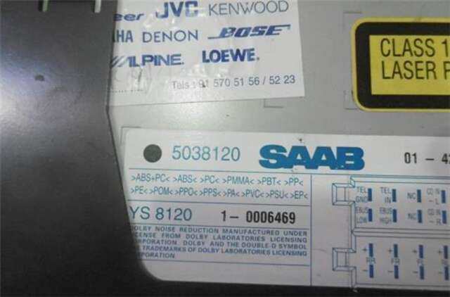Sistema Audio Radio CD Saab 9-3 2.0 T BERLINA (06.1997-_06.2001)