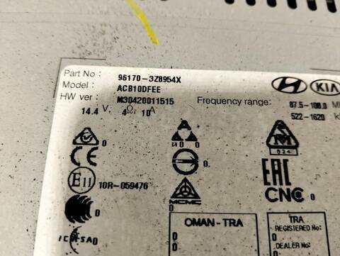 Foto 2ª: Sistema Audio Radio CD Hyundai i40 1.6 CRDI CAT 1598 CM3) 136CV (2011)