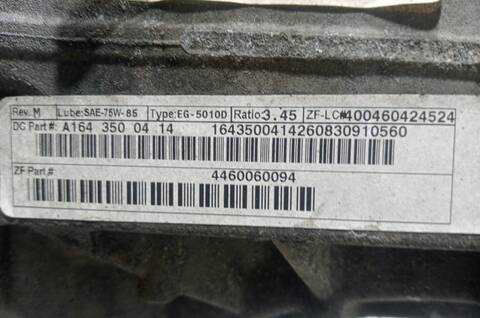 Foto 2ª: Diferencial Trasero Mercedes Clase ML 230 642940 (2009)