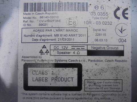Foto 2ª: Pantalla Multifuncion Toyota Auris HYBRID ACTIVE 99CV 73KW [2ZR] (2013)