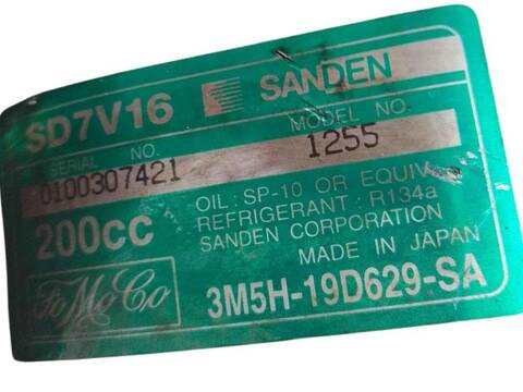 Foto 2ª: Compresor Aire Acondicionado Mazda 3 1.6 DI TURBO BK12Y) (1999)