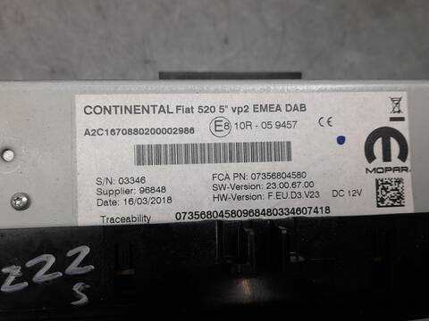 Foto 3ª: Sistema Audio Radio CD Jeep Renegade SPORT FWD 110CV 81KW [55263842] (2018)