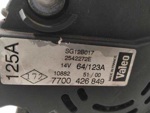 Foto 2ª: Alternador Renault Scenic DYNAMIQUE 1 DCI DIESEL 120CV (2003)