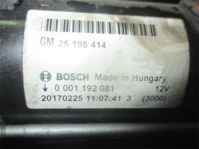 Foto 2ª: Motor de Arranque Opel Corsa 1.4 120 ANIVERSARIO [1.4 LTR. - 66 KW 16V BIVALENT. GASOLINA - LPG] [B14XEL]