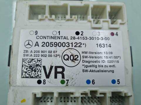Foto 2ª: Centralita Motor ECU Mercedes Clase C 160 C 220 CDI BLUETEC 205.004) 170CV 125KW [651921] (2016)