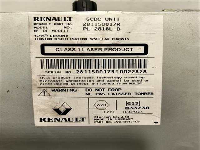 Foto 2ª: Sistema Audio Radio CD Renault Laguna 2.0 DCI TD FAP CAT M9R 178CV (2007)