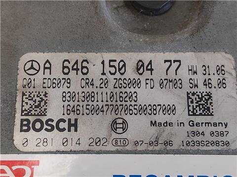 Foto 3ª: Centralita Motor ECU Mercedes Sprinter 2.1 311 CDI CLASSIC 09.2006 ) 109CV 80KW [646985] (2007)