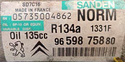 Foto 3ª: Compresor Aire Acondicionado Citroen C4 2.0 16V CAT RFJ - EW10A) 140CV (2007)