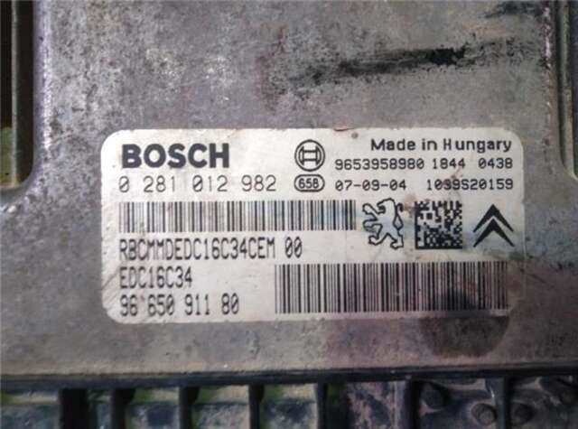 Centralita Motor ECU Citroen Jumpy 1.6 HDI 90 27 L1H1 FURGÓN [1.6 LTR. - 66 KW 16V HDI]