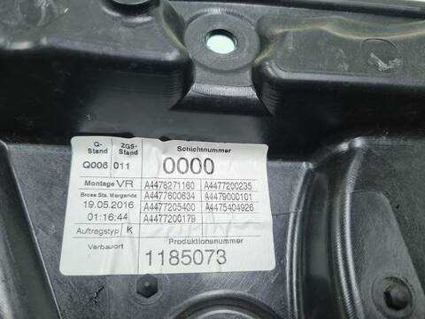 Foto 4ª: Elevalunas Eléctrico Delantero Derecho Mercedes Vito 109/111 CDI LANG 447.601) 114CV 84KW [R9M502] (2016)