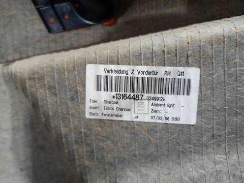 Foto 3ª: Tapizados Cartoneras Opel Zafira COSMO 120CV 88KW [Z19DT] (2007)