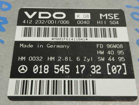 Foto 3ª: Centralita Motor ECU Mercedes Clase E 180 BERLINA 95CV 70KW (1996)
