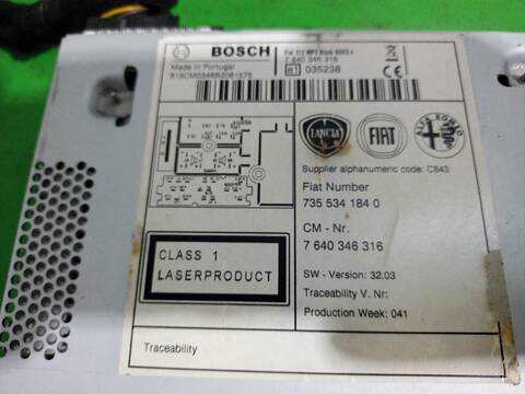 Foto 2ª: Sistema Audio Radio CD Fiat 500 LOUNGE 95CV [199B1000] (2009)