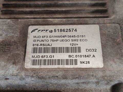 Foto 2ª: Centralita Motor ECU Fiat Punto 1.4 G 77CV 57KW EVO PUNTO 199) 199A2000 (2010)