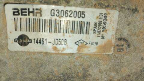 Foto 4ª: Intercooler Nissan Qashqai ACENTA 150CV 110KW [M9R832] (2008)