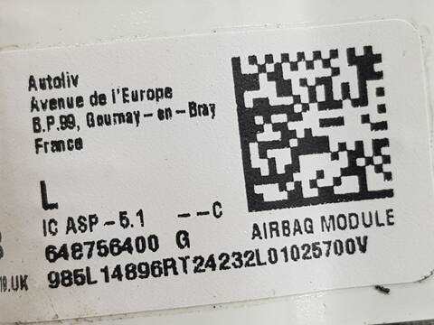 Foto 3ª: Airbag Cortina Delantero Izquierdo Dacia Sandero STEPWAY EXTREME GO (2022)