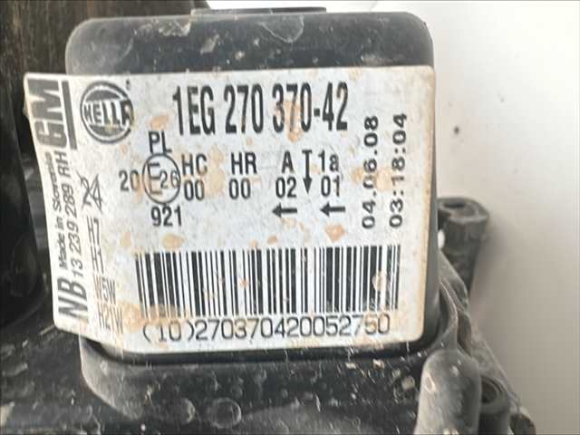 Foto 2ª: Faro Derecho Opel Astra 1.6 GASOLINA H [G/Z16XER] (2008)