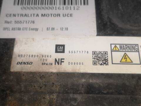 Foto 2ª: Centralita Motor ECU Opel Astra A17DTJ (2009)