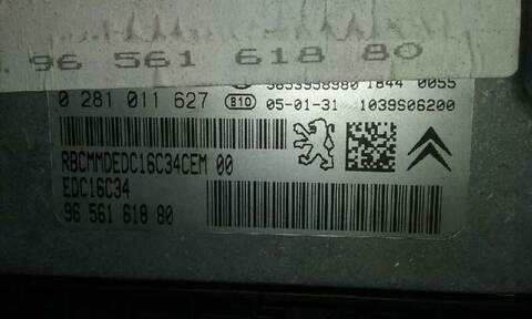 Foto 2ª: Centralita Motor ECU Peugeot 307 XR CLIM PLUS 109CV 80KW [9HY] (2004)