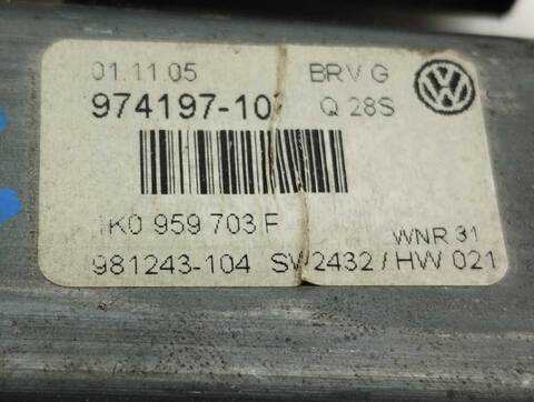 Foto 3ª: Elevalunas Eléctrico Trasero Izquierdo Volkswagen Passat ADVANCE BERLINA 140CV 103KW [BKP] (2005)