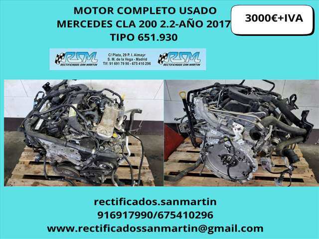 Motor Completo Mercedes Clase A 220 DIESEL