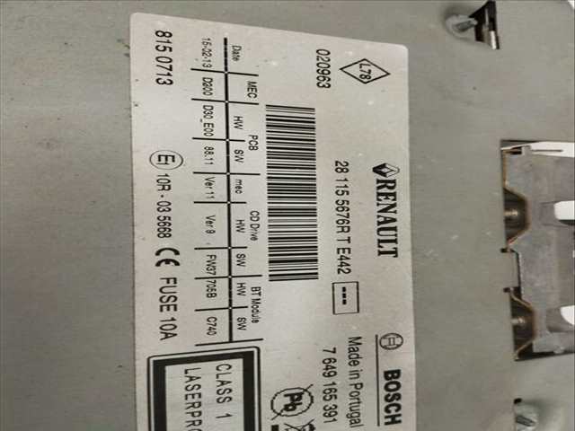 Foto 3ª: Sistema Audio Radio CD Renault Laguna EXPRESSION III 150CV 110KW [M9R858] (2013)