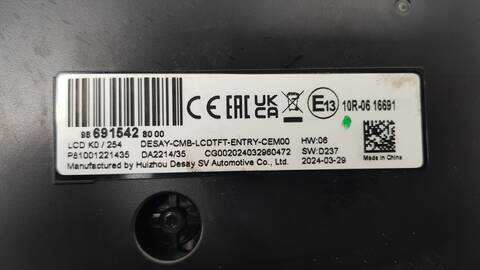 Foto 3ª: Cuadro de Instrumentos Citroen Berlingo DRIVER M (2018)