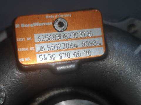 Foto 3ª: Turbocompresor Renault Megane K9K732 BERLINA II BERLINA 5P (2008)