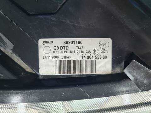 Foto 2ª: Faro Derecho Citroen Jumpy HDI 90 27 L1H1 FURG. 90CV 66KW [9HU] (2007)