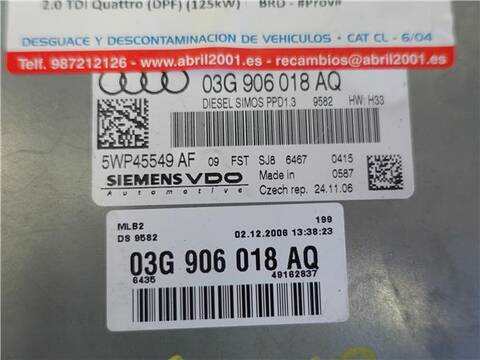 Foto 3ª: Centralita Motor ECU Audi A4 2.0 TDI QUATTRO DPF) 125KW) BERLINA 170CV [BRD] (2007)