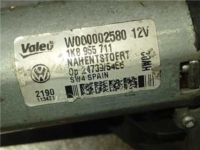 Foto 2ª: Motor Limpia Delantero Volkswagen Scirocco 1.4 TSI 90 KW [1.4 LTR. - 90 KW 16V TSI (1390 CM3)] [CAXA]