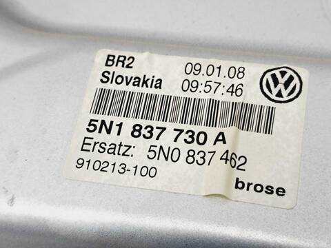 Foto 2ª: Elevalunas Eléctrico Delantero Derecho Volkswagen Tiguan 2.0 TDI 140CV 103KW [CBA] (2008)
