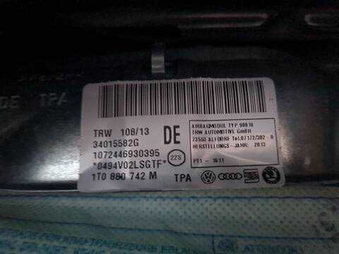 Foto 2ª: Airbag Cortina Delantero Derecho Volkswagen Touran 2.0 TDI 140CV 103KW [CFHC] (2013)
