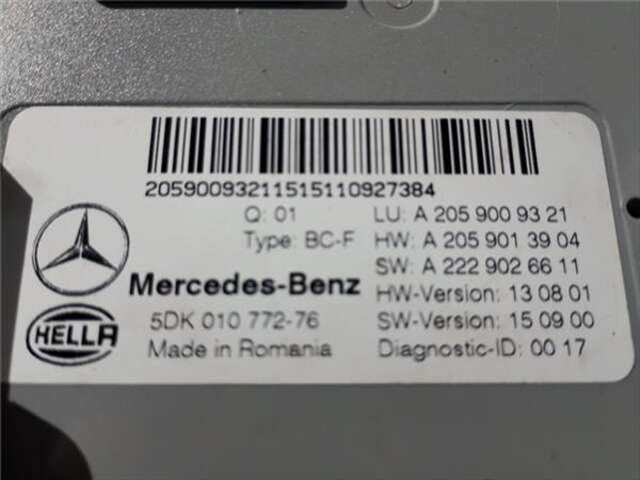 Foto 3ª: Centralita Motor ECU Mercedes Clase C 160 2.1 C 220 D (205.304) [2.1 LTR. - 125 KW CDI CAT] [651.921]
