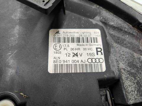 Foto 3ª: Faro Derecho Audi A4 1.9 TDI BERLINA 116CV 85KW [BRB] (2007)