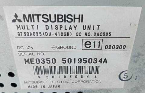 Foto 3ª: Pantalla Multifuncion Mitsubishi Montero 4M41 (2006)