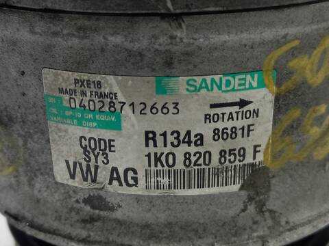 Foto 2ª: Compresor Aire Acondicionado Volkswagen Golf BMM (2008)