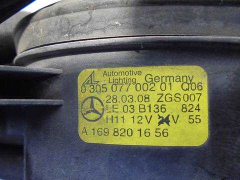 Foto 4ª: Faro Antiniebla Delantero Izquierdo Mercedes Clase C 160 2.1 CDI CAT BERLINA 170CV 125KW [646811] (2009)
