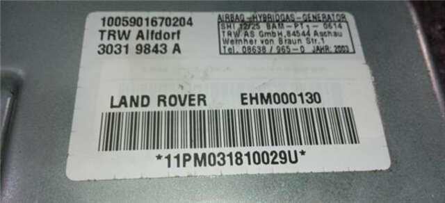 Airbag Lateral Delantero Izquierdo Land Rover Range 3.0 TD6 HSE [3.0 LTR. - 130 KW TD6]