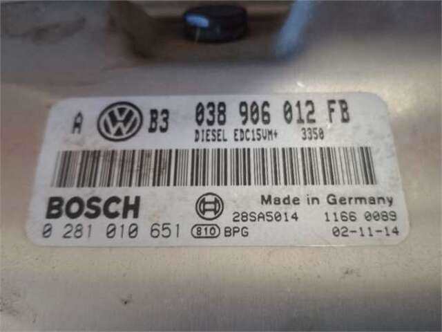 Foto 2ª: Centralita Motor ECU Volkswagen Bora 1.9 HIGHLINE [1.9 LTR. - 81 KW TDI] [ASV]