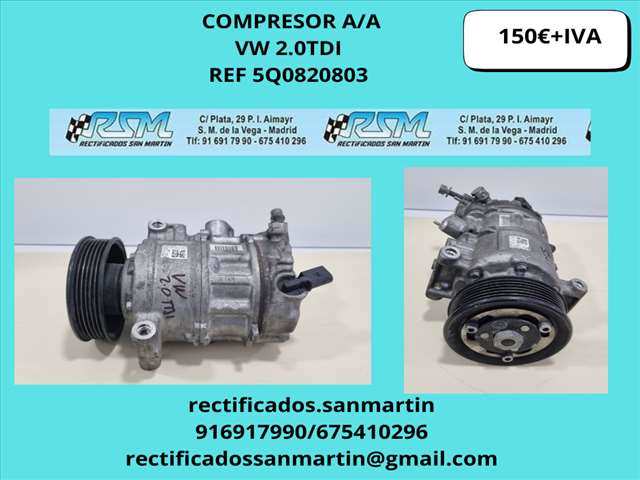 Compresor Aire Acondicionado Volkswagen Touran TDI GOLF